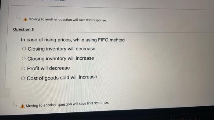 - $40 If using FIFO method, the amount of profit is O