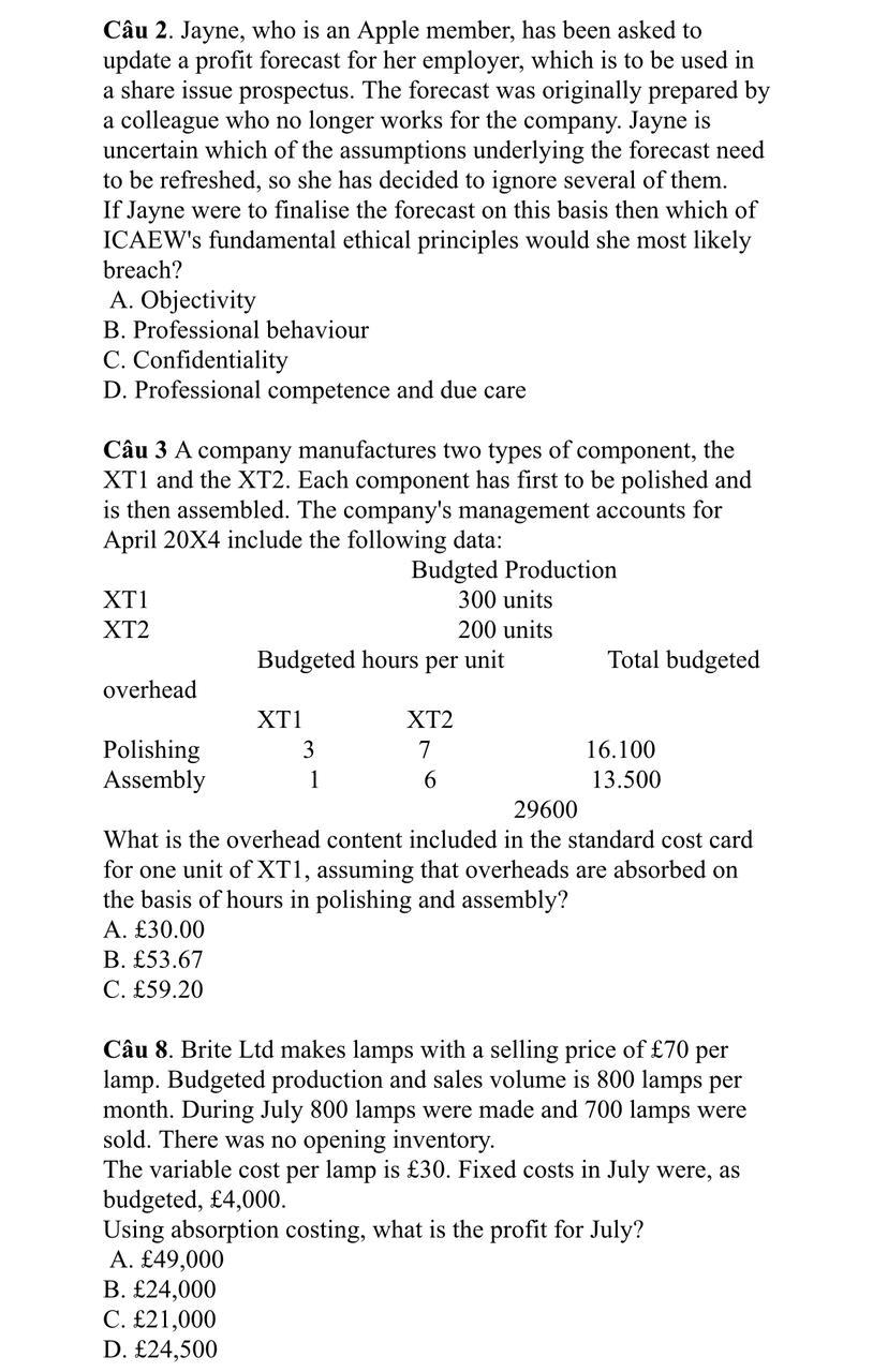 Cu 2. Jayne, who is an Apple member, has been asked to