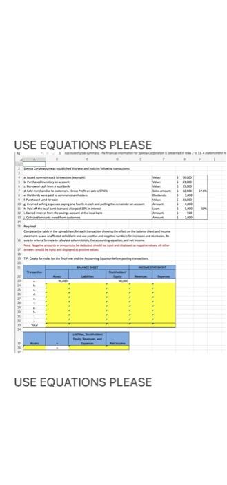 USE EQUATIONS PLEASE USE EQUATIONS PLEASE