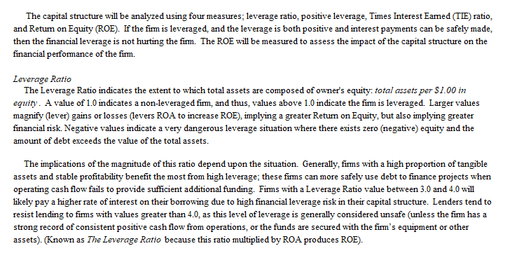 equity maintained by a firm; the proportion of debt financing to equity