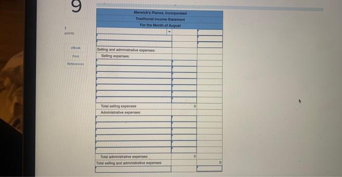 Income Statements [LO1-6] Marwick's Pianos, Incorporated, purchases pianos from a large manufacturer