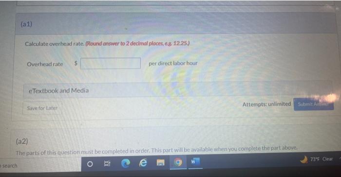 wheels and truck wheels. To determine the amount of overhead to assign