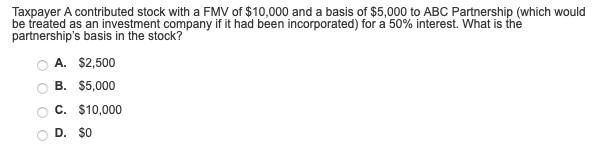 basis in partnership interest over the sum of (1) money and (2)