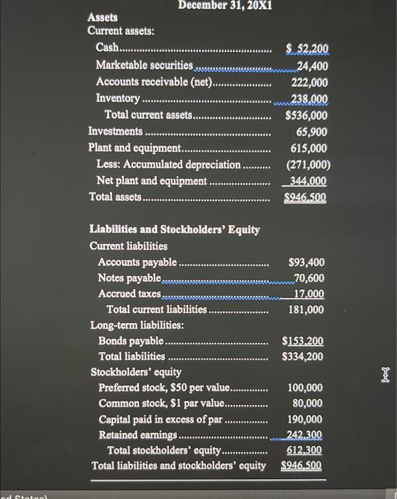 Jackson Corporation, calculate the 13 basic ratios found in the chapter. JACKSON