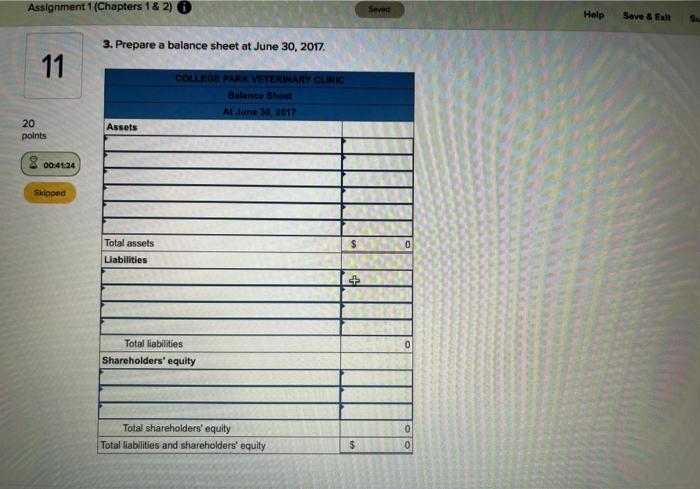 2017), the following financial data for the company are available: 20 points