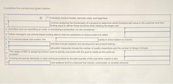 Complete the sentences given below. 1. 23 + include(s) product recalls, warranty