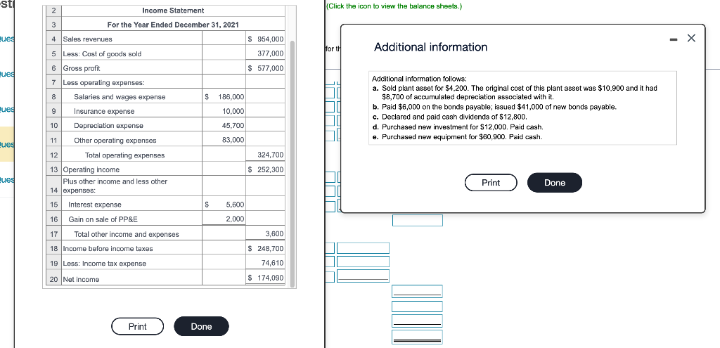for Howard Industries, Inc. (Click the icon to view the income statement.)