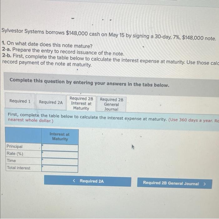$148.000 cash on May 15 by signing a 30-day, 7% $148,000 note