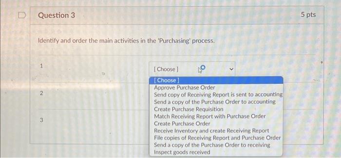 process. 2 [Choose ] [Choose ] 3 [Choose]