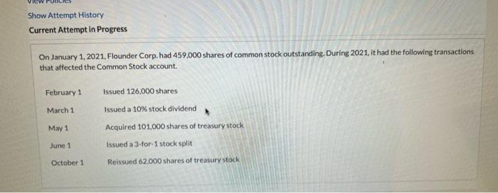 Show Attempt History Current Attempt in Progress On January 1, 2021, Flounder