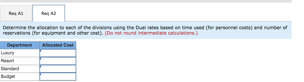 its hotels. Costs associated with use of the center are charged to