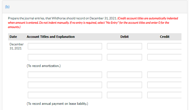 5 years, beginning December 31, 2020. Annual rental payments of $61,020 are