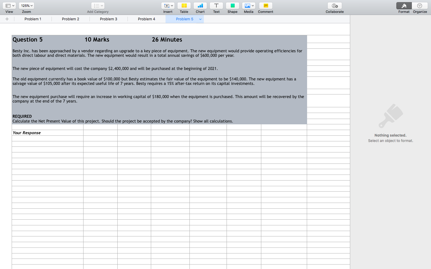 View + | 125% Zoom Problem 1 Problem 2 T Add Category