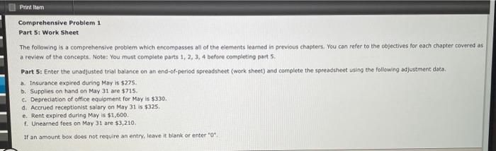 of the concepts. Note: You must complete parts 1, 2, 3, 4