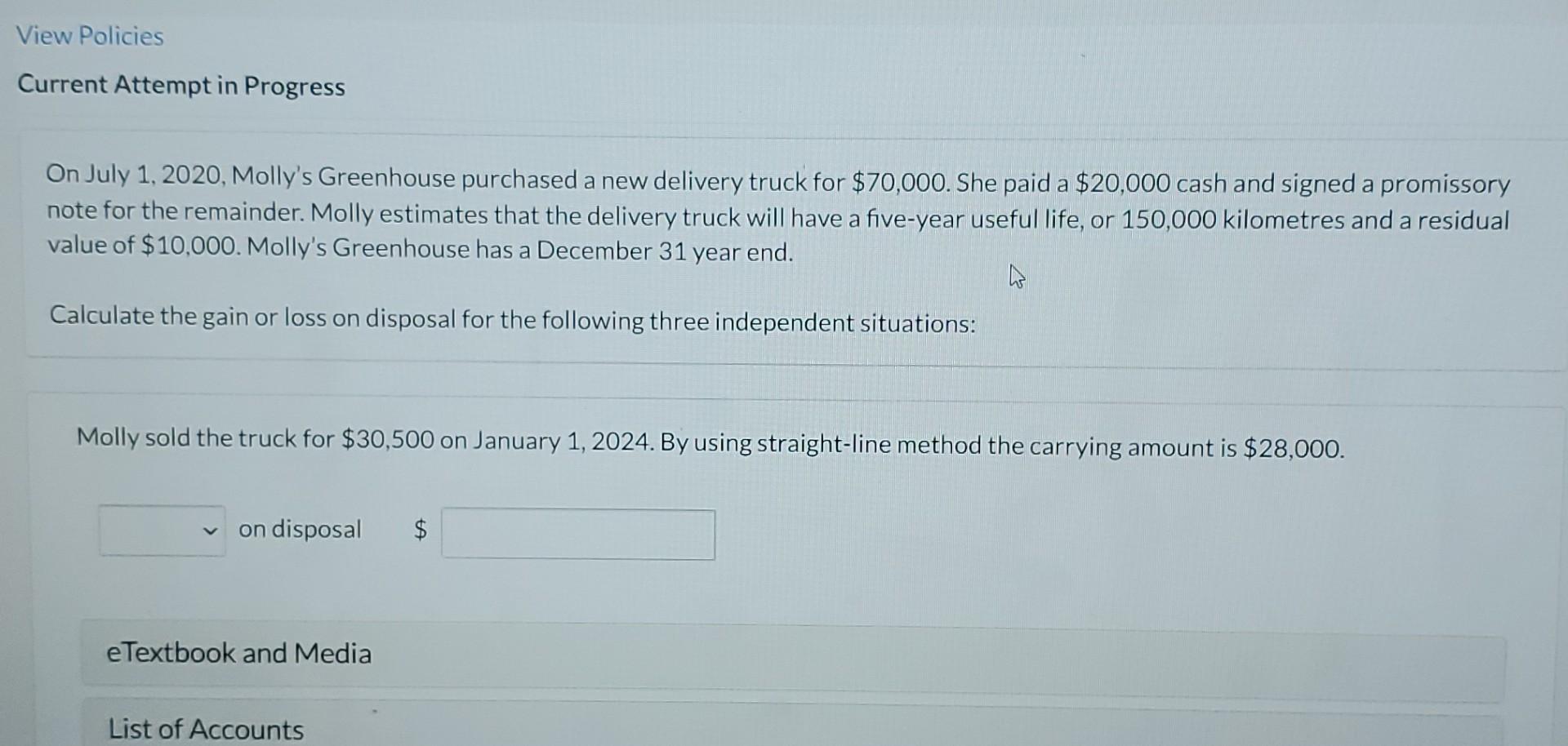 View Policies Current Attempt in Progress On July 1, 2020, Molly's Greenhouse