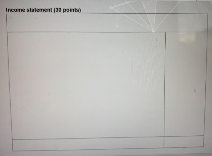 for the month of October 2020. Cost of goods sold Freight-out Insurance