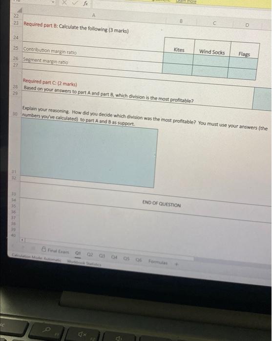 its retail stores: Kites, Wind Socks and Flags Results of the fourth