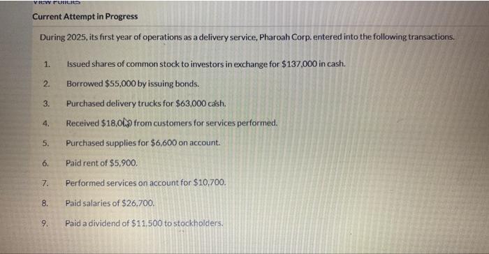 for $137,000 in cash 2. Borrowed $55,000 by issuing bonds. 3. Purchased