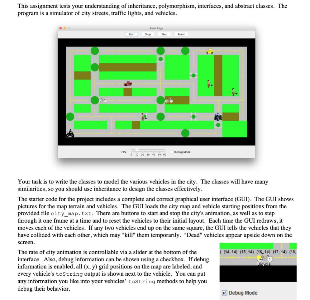 This assignment tests your understanding of inheritance, polymorphism, interfaces, and abstract classes.