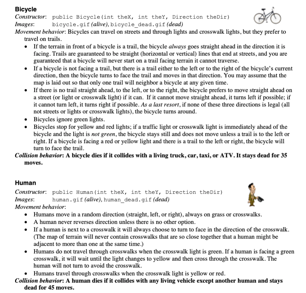 30 40 50 60 Your task is to write the classes to