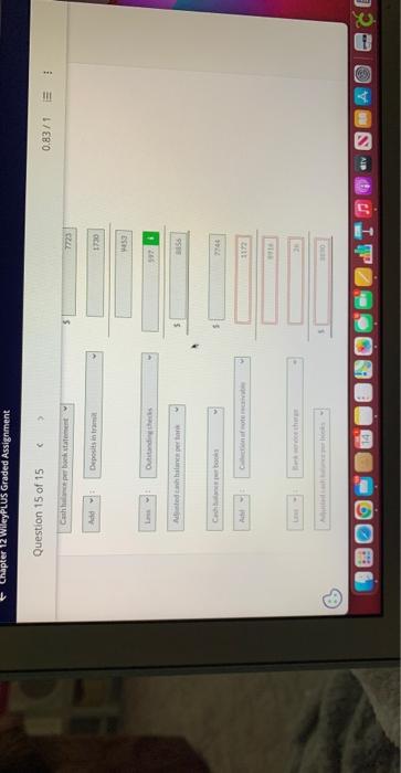 1 Cash balance per bank, July 31, $7,723. 2. July bank service