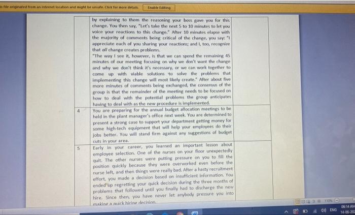 on a project that is due in two months. Although everyone is