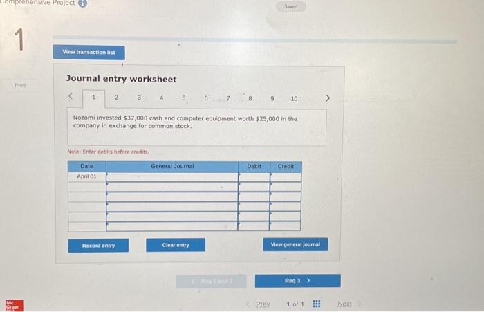 agency, Adventure Travel. The following transactions occurred during the company's first month.