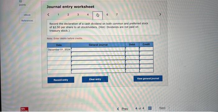 affect stockholders' equity during 2024: March 1 May 15 July 10 October