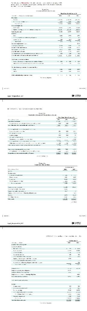 Amazon and Walmart, including the notes to the financial statements, are available