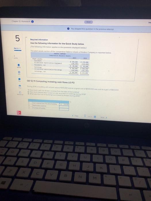Chapter 12 Homework 0 2 5 You skepped this question in the