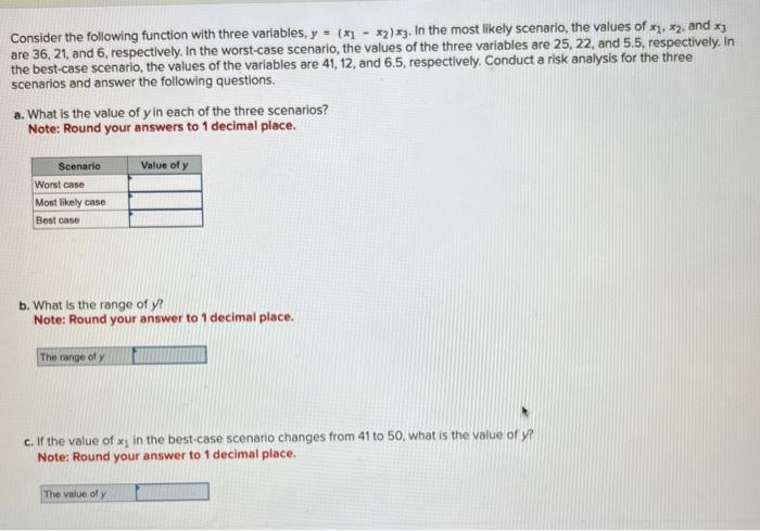 Consider the following function with three variables, y (x1 x2)x3. In the