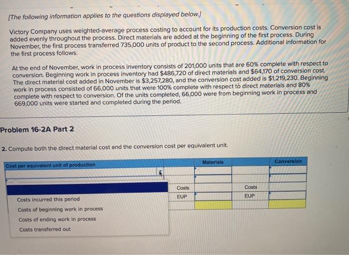 to products LO C2, C3 [The following information applies to the questions