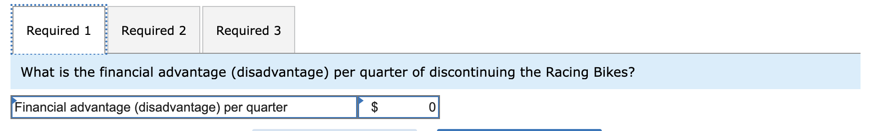 Company manufactures three types of bicyclesa dirt bike, a mountain bike, and