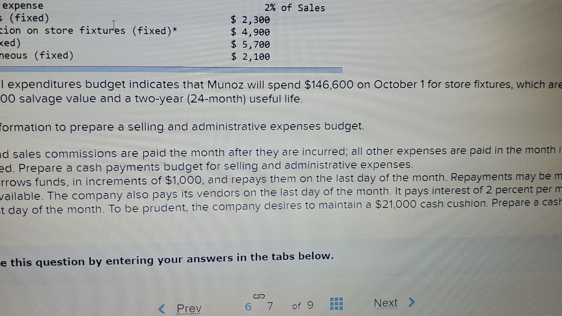 new store on October 1, year 1. The company president formed a