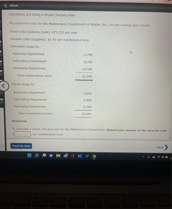 eBook Calculating and Using a Single Charging Rate The expected costs for