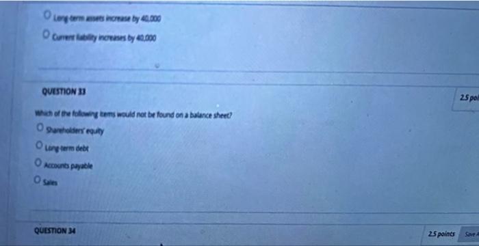 O Long term sets increase by 40.000 O Current ability increases by