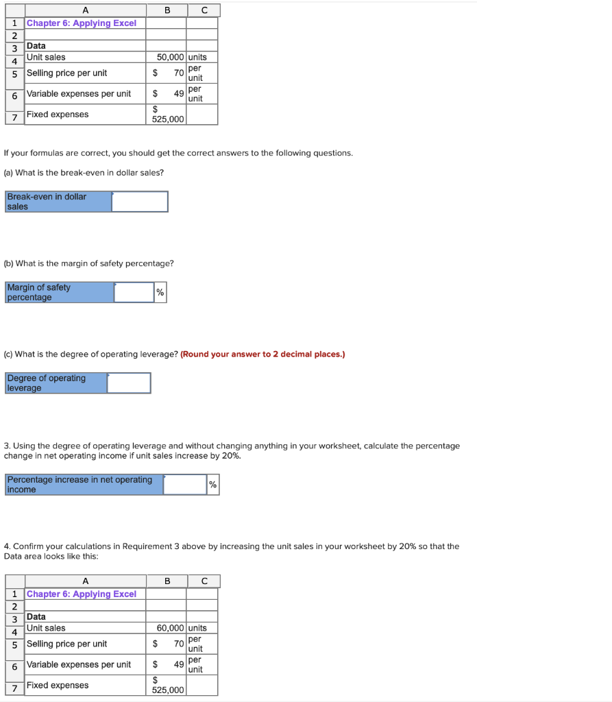 A 1 Chapter 6: Applying Excel B C 2 3 Data 4