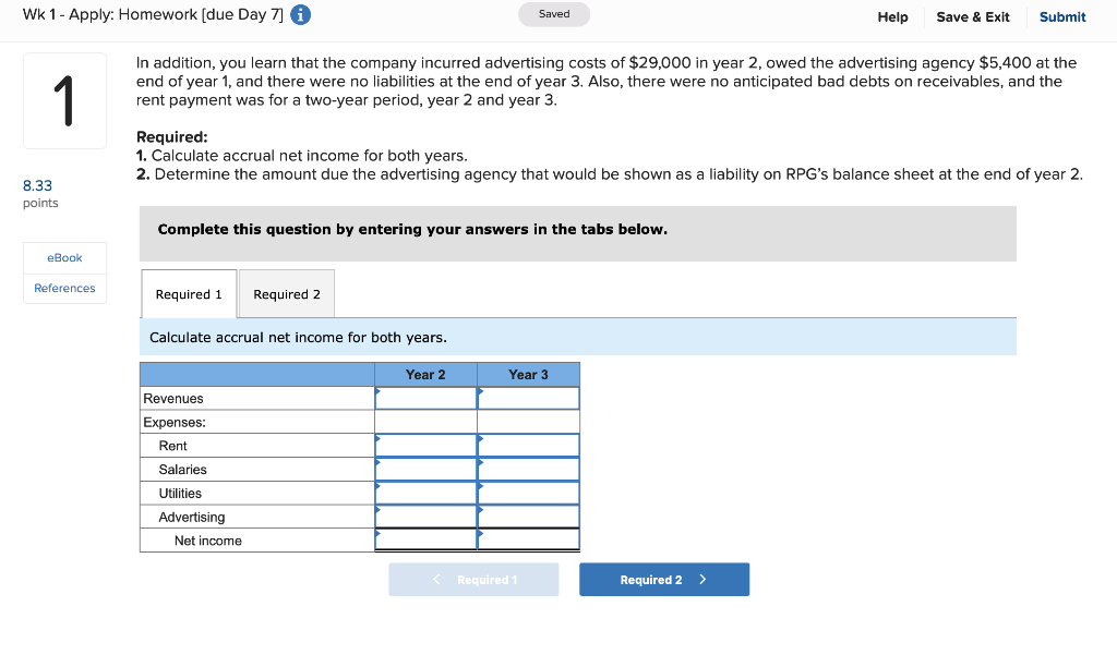 Exit Submit 8.33 points 1 eBook References Listed below are several transactions
