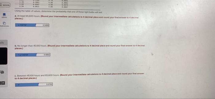 expected he that is exponentially distibuted with a mean of 20.500 hours