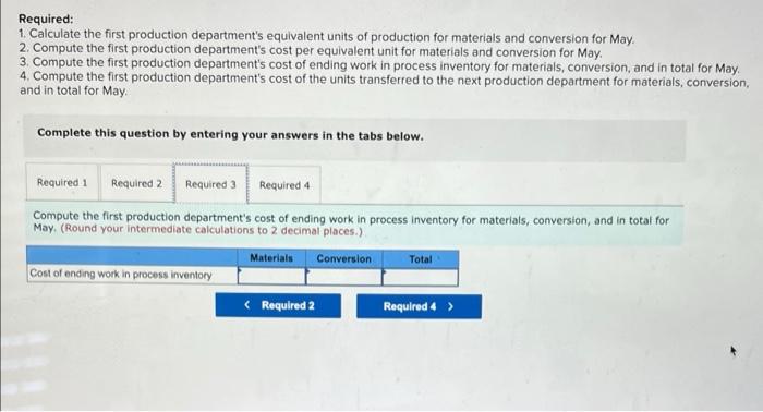 steps carried out in production departments. All of the material that is