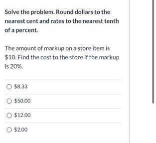 Solve the problem. Round dollars to the nearest cent and rates to