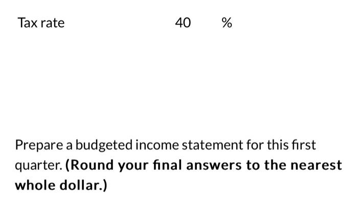 and 53,000 for March. Cost of goods sold is $12 per unit.