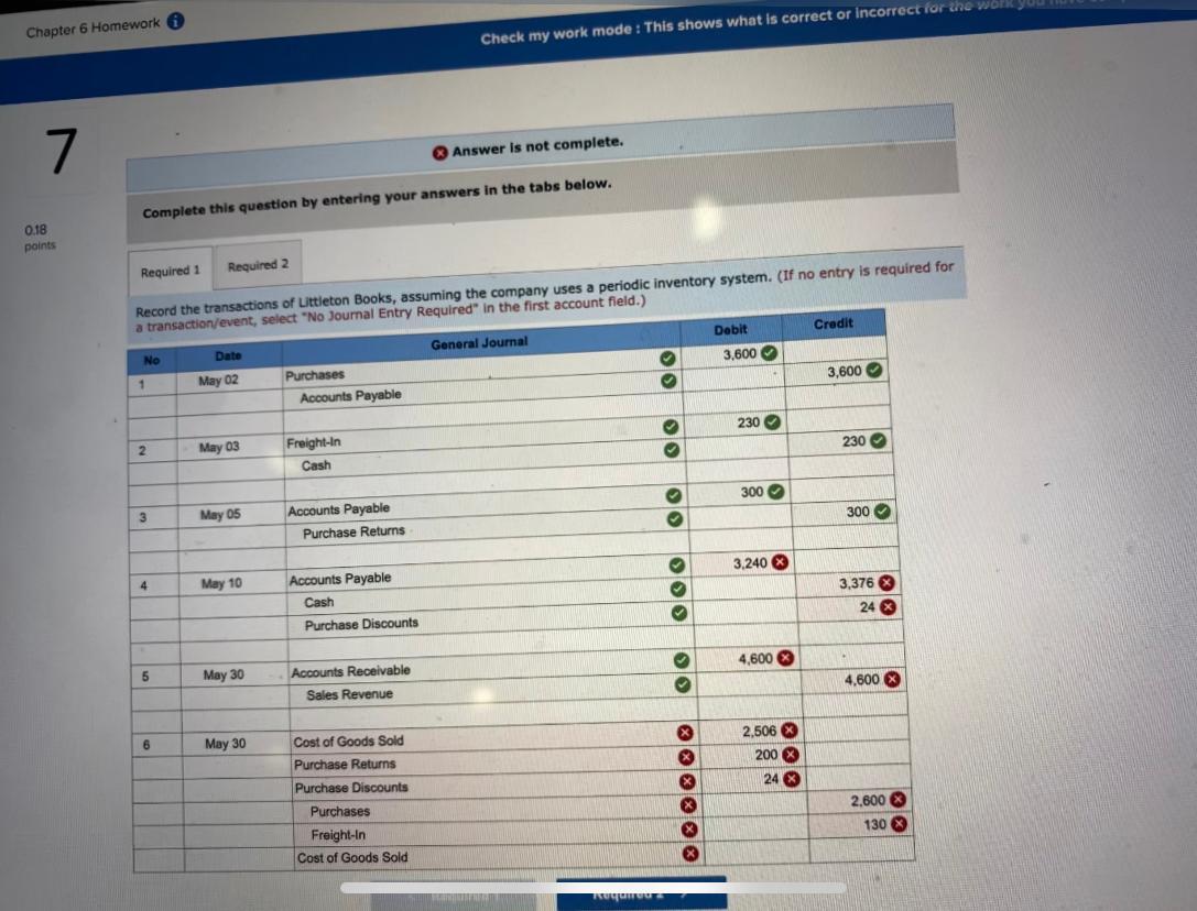 Chapter 6 Homework 7 Check my work mode: This shows what is