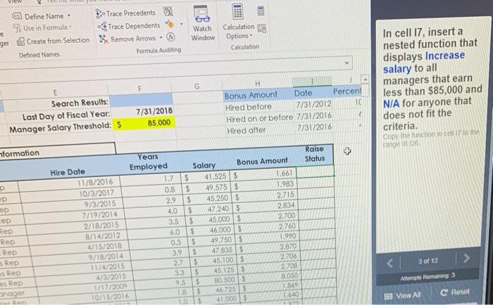 View Define Name - Trace Precedents 1 Use in Formula Trace Dependents