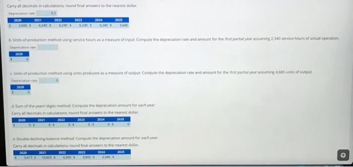 involved in several methods of depreciating a fixed asset, the following information