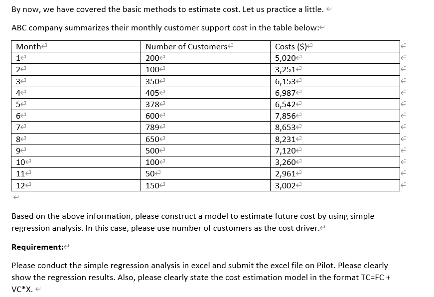 By now, we have covered the basic methods to estimate cost. Let