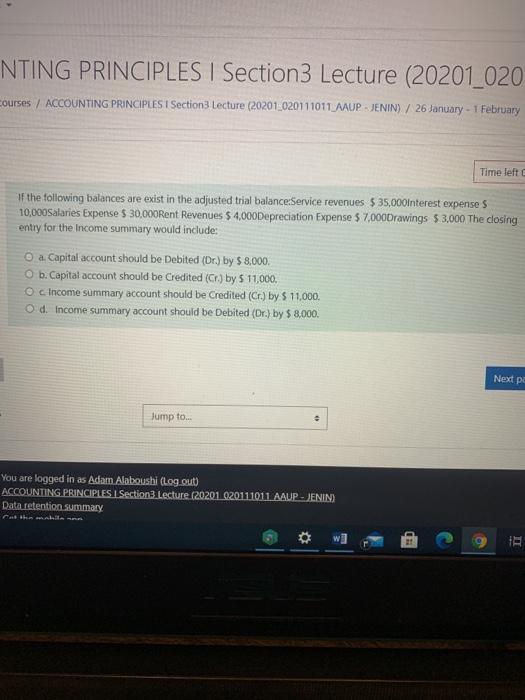 NTING PRINCIPLES I Section 3 Lecture (20201_020 Courses / ACCOUNTING PRINCIPLES I