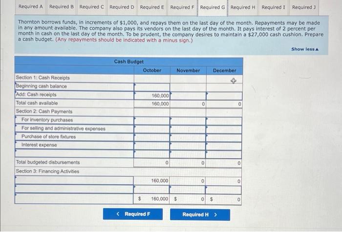 Required A Required B Required C Required D Required E Required F