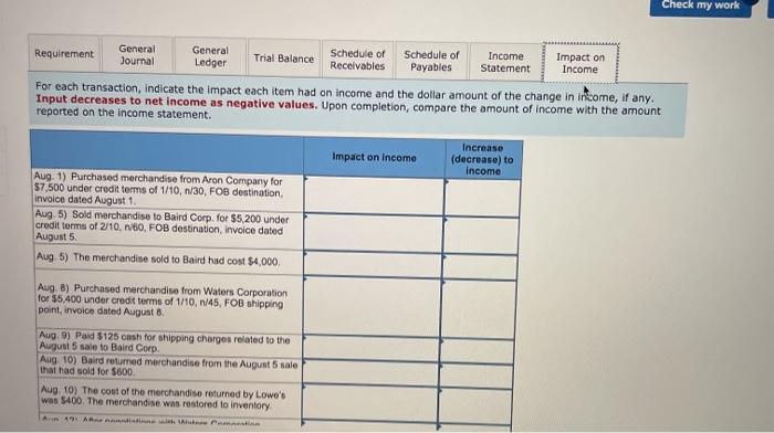 of Lowe's, which uses the perpetual inventory system. (Hint: It will help