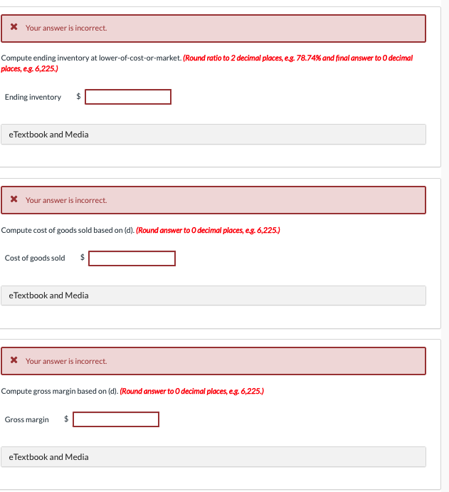 to Concord Company. Cost Retail Beginning inventory $63,710 $103,800 Purchases (net) 116,530